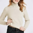 thumbnail image 1 of Hauaitttt Women Thickened Turtleneck Sweater Warm Blend Top for Fall and Winter Mens Thermal Top Thermal Women Top Long Sleeve Thermal Boys Thermals Women Top Thermal Tops for Women 3/4 Sleeve Long, 1 of 3