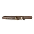 thumbnail image 1 of Hauaitttt Women Thin Belt Skinny Leather Belt Jeans Dress with Gold Alloy Buckle Grit and Guts Belt Dark Stretch Belt Leather Belt Mens Belt Reversible Big Belts for Men Animal Skin Belt Boar Belt, 1 of 3
