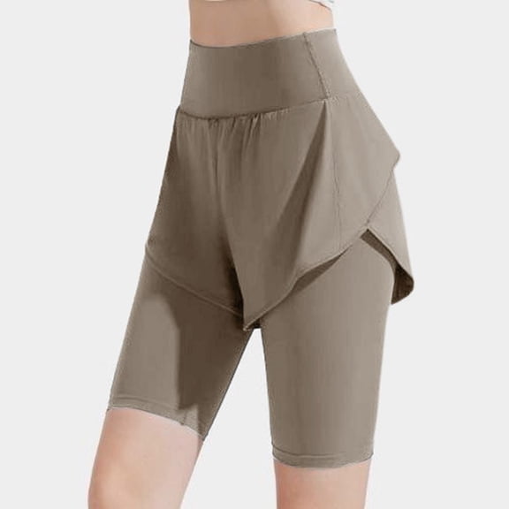 Hauaitttt Women Two Piece Sports Five Minute Pants for Fitness Yoga Running Quick Drying In Summer Exposure and Loose Five Minute Pants for Outer Wear Crazy Yoga Clothes for Women Outfits Lift