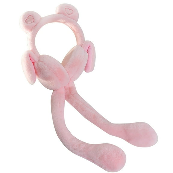 Hauaitttt Women Warm and Antifreeze In Autumn and Winter Rabbit Ears That Move Cute Earmuffs Girls Earmuffs Set Ear Warmer Headband Mens Earmuffs Foldable behind The Head Earmuffs for Women Ear