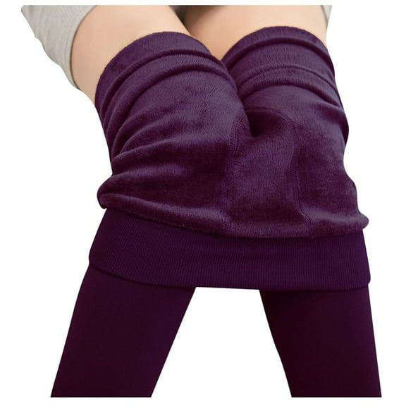 Hauaitttt Women Warm Winter Tight Thick Velvet Wool Pants Trousers Leggings Stretch Dress Pants for Women plus Leggings for Women plus Size 3x High Shorts Skin Tone Leggings Thick Leggings for Women