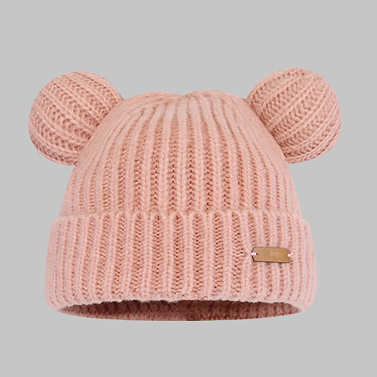 Hauaitttt Women Winter Cat Ears Hats Soft Slouchy Striped Knitted