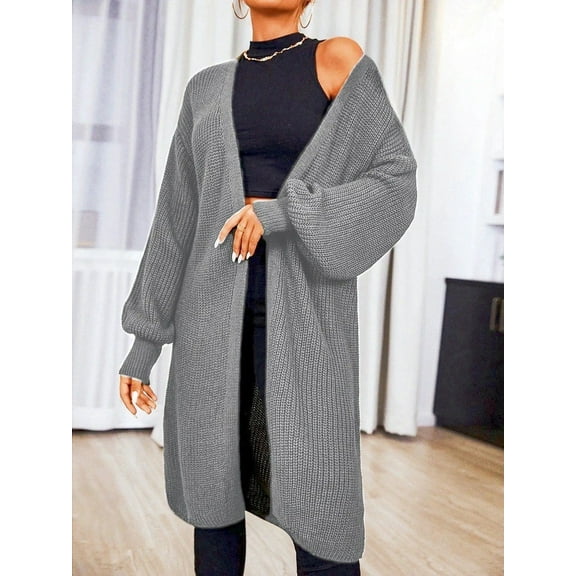 Hauaitttt Women's 2025 Autumn/winter Casual Versatile Lapel Long Cardigan Sweater Jacket Women's Clothing Womens plus Size Fall Jacket Cardigan Long Sweaters Open Front plus Size Fall All up Wrap