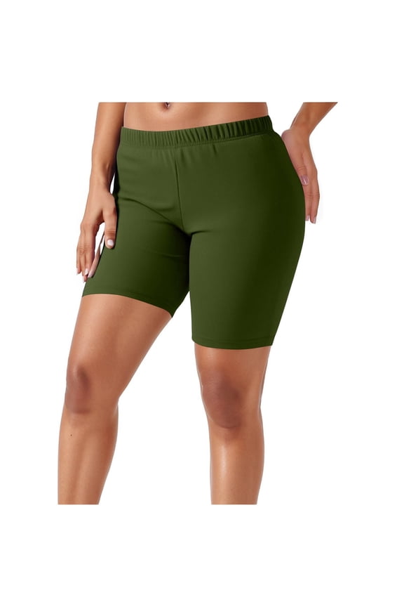 Women's 3 Inch Short Leggings High Waisted Yoga Capris Workout Running Athletic Stretch Fitness Casual Comfortable Soft Basic Solid Leggings for Women with Pockets plus Size Pants for Women
