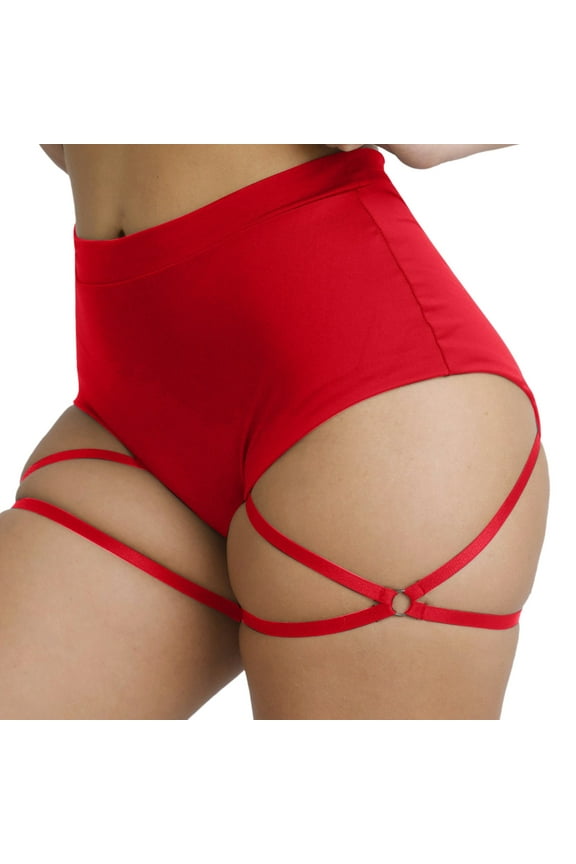 Women's Booty Shorts with Garter Belt High Waisted Fitness Pole Dance Hot Pants Active Lifting Yoga Pants Women Pants Casual High Waist Womens Casual Pants for Summer Cropped Extra Long