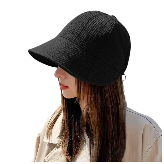 Hauaitttt Women's Breathable Sun Shade Elegant Wide Brimmed Fisherman Hat Bush Hat Ladies Men's Cap Hats Bucket Hat 56 Coneflower Herringbone Fish Hat Has Hat Hat Men Black Fish Hat Black Bucket Hat