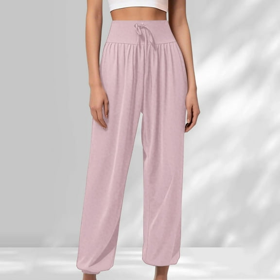 Hauaitttt Women's Casual Mid Waist Cargo Jeans Stretch Wide Leg Denim Pants with Pockets Beach Pants for Juniors Women Workout Pants Womens Casual Dress Pants with Pockets plus Dress Pants for Women