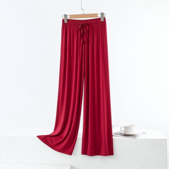 Hauaitttt Women's Casual Pants Comfortable Straight Leg Trousers with Drawstring for Relaxed Home and Leisure Wear Womens Sweatpants Tall Pants Women Straight Leg Light Sweatpants Women Women's Pants