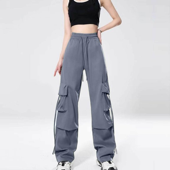 Hauaitttt Women's Casual Pants for Everyday Wear Comfortable and Versatile Trousers Ideal for Sports and Outdoor Activities with Stylish Tie Detail and Functional Pockets Petite Sweatpants for Women