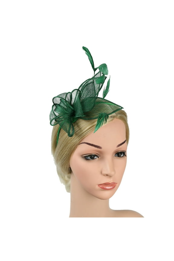 Women's Elegant Hat Strap Flower Feather Party Hat Hair Clip Headband Accessory Sweat Band for Men Hair Headbands Women Headbands Yoga Sweatbands Headbands Men Hair Headband Pleasure Band