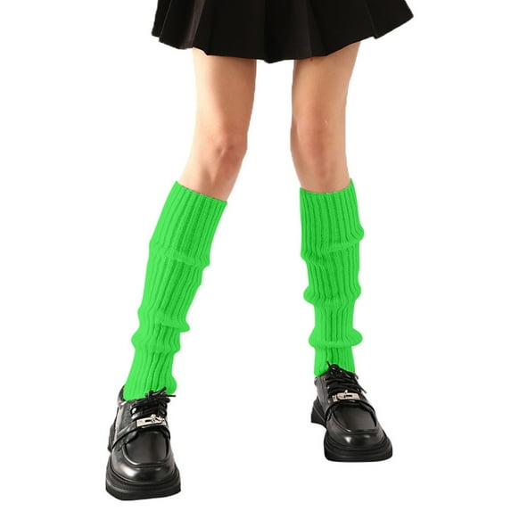 Hauaitttt Women's Fall and Winter Warm Solid Color Knitted Wool Pile Socks Foot Warmers Ballet Leg Warmers for Girls 4-6 Leg Warmers for Girls Knit Leg Warmers Dog Leg Warmers for Women Knit Leg