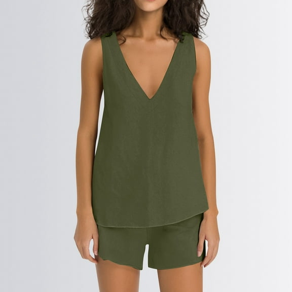 Hauaitttt Women's Fashion Casual Solid Color Suit Elastic Waist Shorts Two Piece Set 1 Long Swimming Suit Women Surf Shorts Women Two Piece Swimsuit Bathing Suits Shorts for Women plus Size Swim Suit