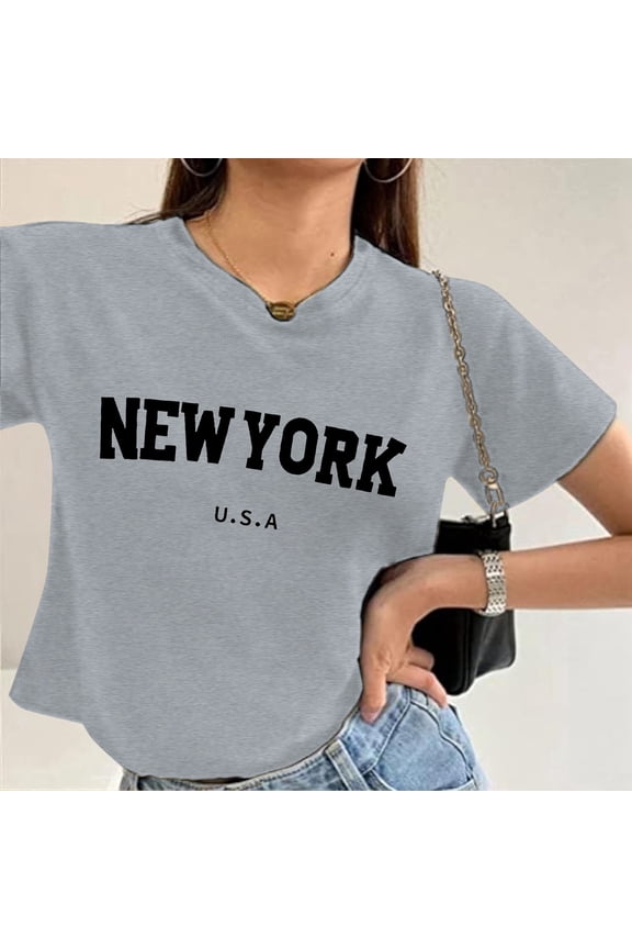 Women's Fashion Crop Top Short Sleeve Printed Casual Summer Tees for Women Trendy Tech Sleeve Short Shirt Women's Loose Fit Tees Beaded Turtleneck Workout Clothes Raglan T Shirt Women Neck