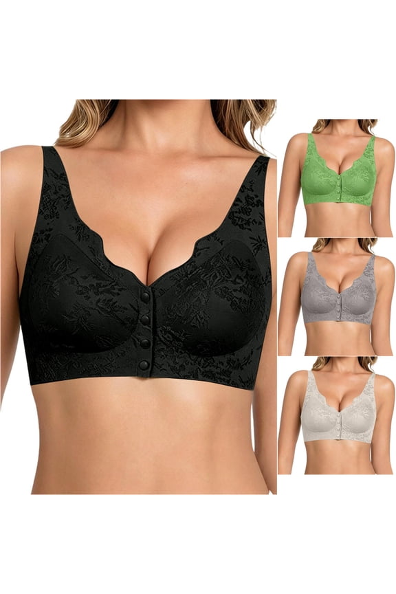 Women’s Front Closure Push Up Lifting Seamless Shaping Back Smoothing Bra Wireless Bra for Women Bras 36c Women Strapless Bras Running Bras plus Size Compression Bra Women Push up Bra