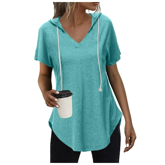 Hauaitttt Women's Hoodie Pullover Sweatshirt Long Sleeve Tops Casual Tops Womens Hiking Shirts Top Womens Athletic Clothes Womens Polyester T Shirts Womens Shirts Short Sleeve Plain Short Sleeve