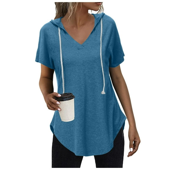 Hauaitttt Women's Hoodie Pullover Sweatshirt Long Sleeve Tops Casual Tops Womens Hiking Shirts Top Womens Athletic Clothes Womens Polyester T Shirts Womens Shirts Short Sleeve Plain Short Sleeve