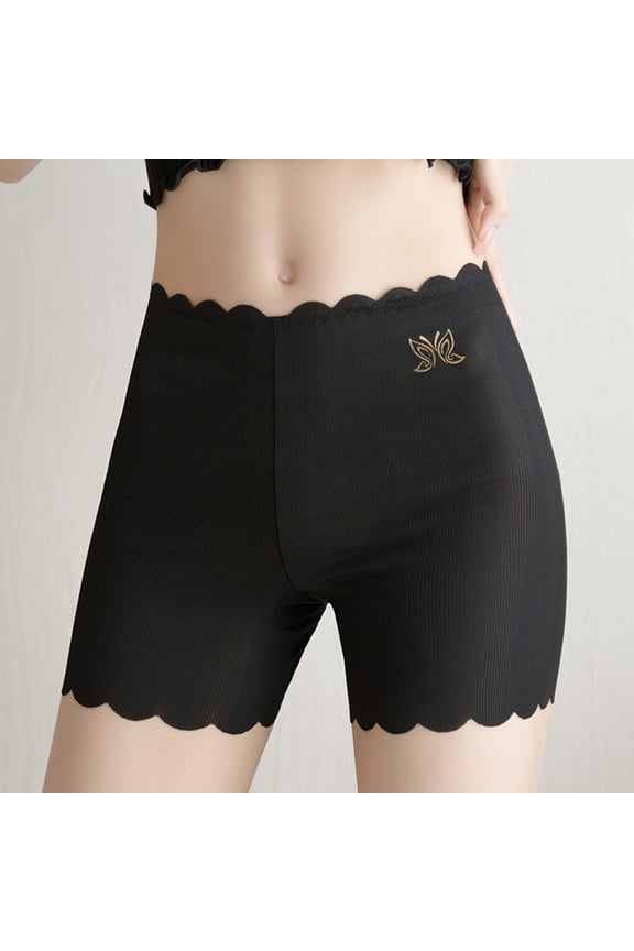 Women's Ice Silk Shorts for Layering with Ruffled Edges Womens Shorts Size 8 Lot V Leggings Bonds Underwear Ladies Womens Leggings for Work Patterned Leggings for Women Soft plus Size Extra