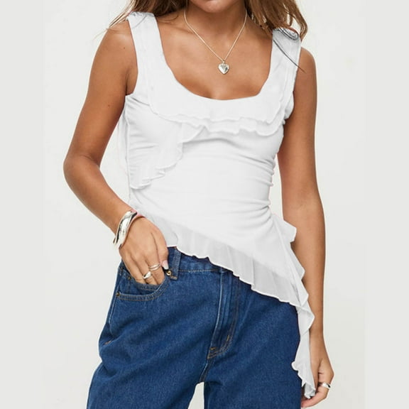 Hauaitttt Women's Lace Trim Camisoles Casual Basic Tank Tops for Summer Comfortable Sleeveless Blouse with Floral Design for Daily Wear Drinking Tops for Women 4x Undershirt Camisole Lace Sleeveless