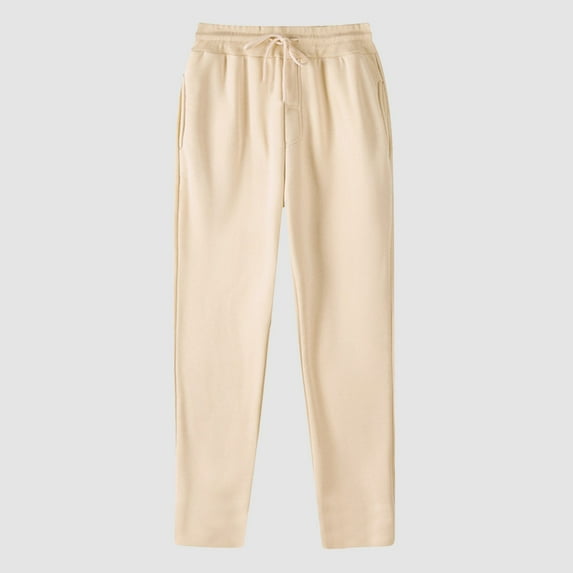 Hauaitttt Women’s Lined Sweatpants Wide Straight Leg Pants Bottom Sweatpants Joggers Pants Workout High Waisted Pants with Pockets Pants for Womens Women Winter Pants Casual Tan Sweatpants Animal