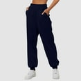 thumbnail image 1 of Hauaitttt Women’s Lined Sweatpants Wide Straight Leg Pants Bottom Sweatpants Joggers Pants Workout High Waisted Yoga Pants with Pockets Women Casual Pants for Winter Petite Business Casual Pants for, 1 of 5