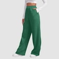 thumbnail image 1 of Hauaitttt Women’s Lined Sweatpants Wide Straight Leg Pants Bottom Sweatpants Joggers Pants Workout High Waisted Yoga Pants with Pockets Linen Pants for Women Casual and Track Pants Loose Womens Pants, 1 of 6