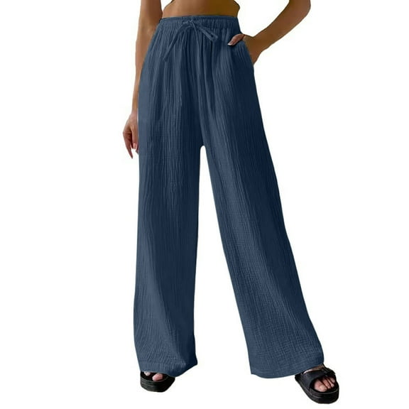 Hauaitttt Women's Long Pants Wide Leg Workwear Casual and Business Pants with Pockets Straight Leg Sweatpants for Women Womens Casual Pants Casual Pants for Women Loose Fit Work Wear for Women Womens