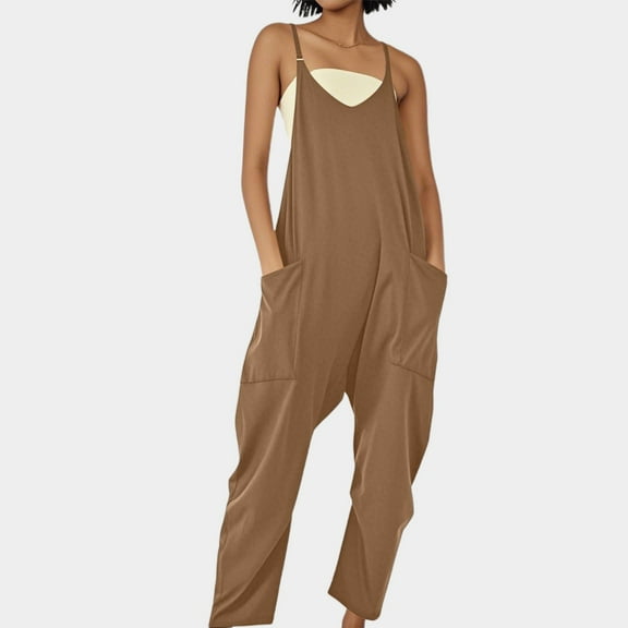 Hauaitttt Women's Loose Overalls with Large Pockets Jumpsuits for Women Evening Size Rompers for Women Glittery Romper Eyelet Jumpsuit for Women Body Suits for Woman One Shoulder Jumpsuit for Women