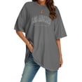 thumbnail image 1 of Hauaitttt Women's Oversized T Shirts V Neck Striped Tees Summer Half Sleeve Casual Comfy Cozy Tunic Tops Plus Size Workout Tees Womens Tops Short Sleeve Loose Fit Top Small Women Athletic Women, 1 of 4