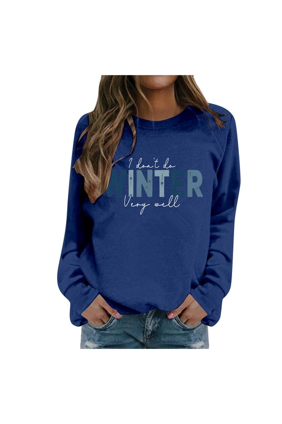 Women's Pullover Hoodie Letter Print Round Neck Top for Fall & Winter Hoodie Workout Women Jackets Women Designer Sweats Women Ladies Oversized Sweatshirts Athletic Hoodie Apparel Vibe