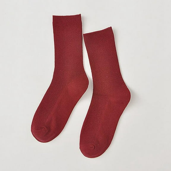 Hauaitttt Women's Solid Autumn Socks Casual Socks Warm Socks Socks Women Low Cut Cushioned Socks for Men Mens Hiking Socks Women Big Sock Aid Sock Tab Women Footie Socks Sensory Socks Girls Socks