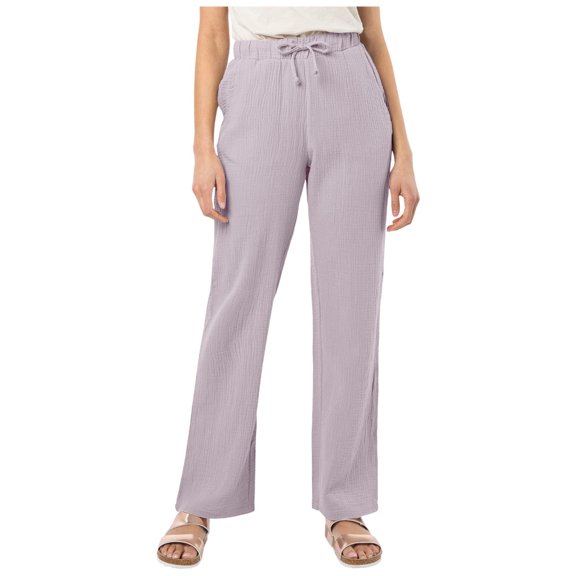Hauaitttt Women's Solid Color Waist Pocket Pajama Pants Home Pants Casual Pants Wide Leg Straight Pants Cargo Sweatpants for Women Linen Pants for Women Casual Womens Casual Pants 22w Business Casual