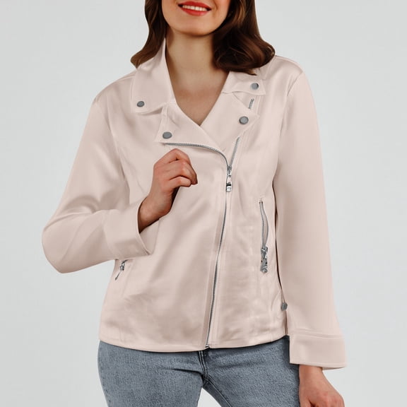 Hauaitttt Women's Spring Fitted Short Collar Zipper Jacket with Suede and Trim Casual Sweater Jackets for Women Lightweight Jacket Women plus Size Dresses Jackets for Women Women Casual Jackets for