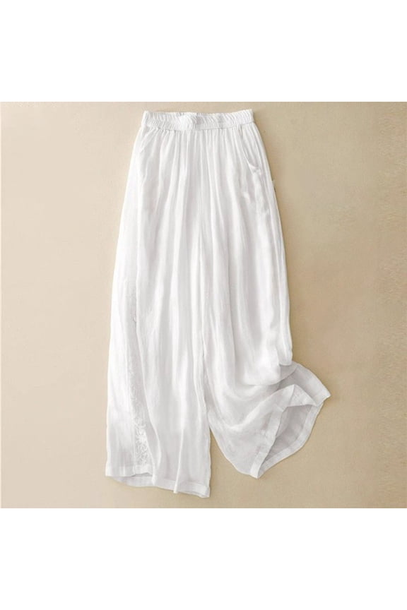 Women's Spring Summer Loose New Vintage Wide Leg Pants Casual Pants Casual Pant Suits for Women Wedding Straight Leg Dress Pants for Women Business Casual Women for Beach Comfy Casual Pants