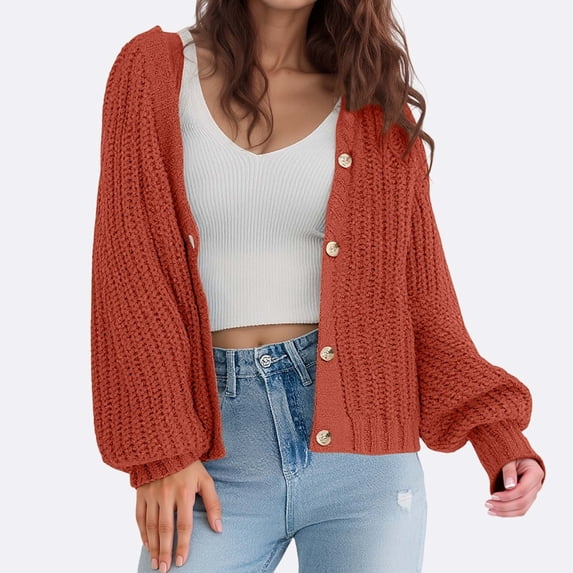 Hauaitttt Women's Sweater Coat Casual Long Cardigan Open Front Knit Wrap Fall Winter Outerwear Soft Comfortable Loose Fit Cozy Elegant Women Sweater with Hood Button Sweaters for Women Knit Cardigan