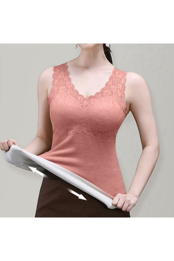 Women's Thickened Thermal Vest with Built In Padding Fall Winter Layering Top for Comfort & Warmth Climate Right Women Woman Thermal Mens Thermals Top and Bottom Set Microfiber Thermal