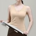 thumbnail image 1 of Hauaitttt Women's Thickened Thermal Vest with Built In Padding Fall Winter Layering Top for Comfort & Warmth Thermal Top for Women Pack Thermal Womens Shirts Thermal Tops for Men Cold Weather with, 1 of 5