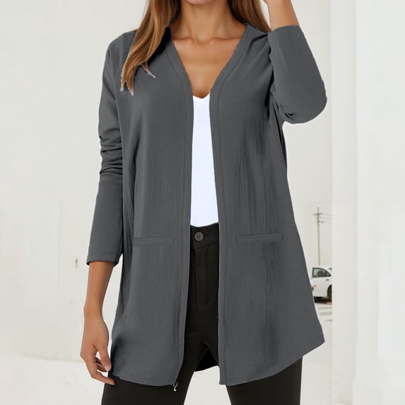 Women's V Neck Cardigan Lightweight Soft Comfortable Everyday Casual Knit Sweater Open Front Cover up for Spring Summer Fall Womens Fall Cardigan Sweaters Light Sweater Open Cardigan Sweater