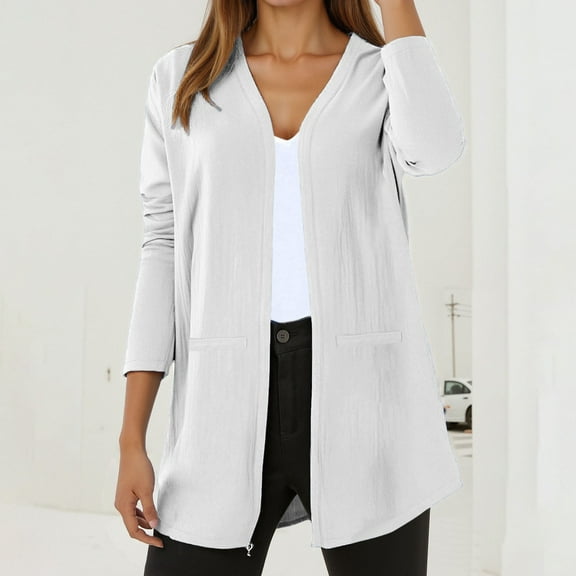 Women's V Neck Cardigan Lightweight Soft Comfortable Everyday Casual Knit Sweater Open Front Cover up for Spring Summer Fall Womens Fall Cardigan Sweaters Light Sweater Open Cardigan Sweater