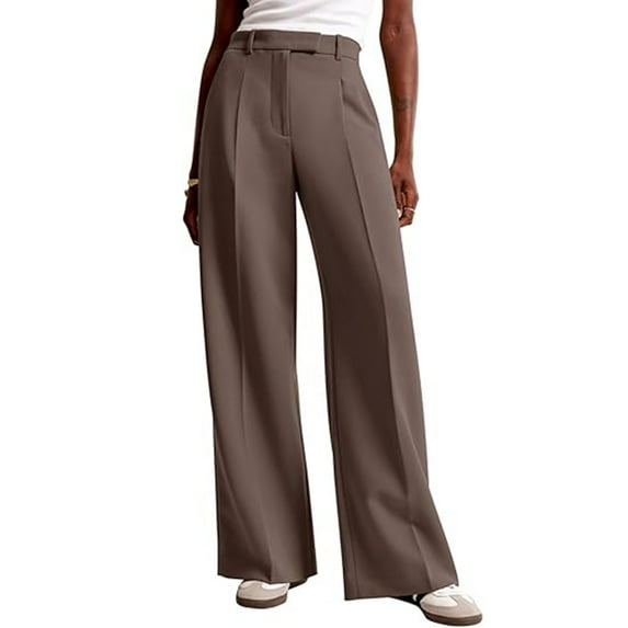 Hauaitttt Women's Wide Leg Pants High Waisted Dress Work Pants Business Casual Pants with Pockets Beach Pants for Juniors Tan Sweatpants Women Women's Dress Pants for Work Business Casual Sweatpants