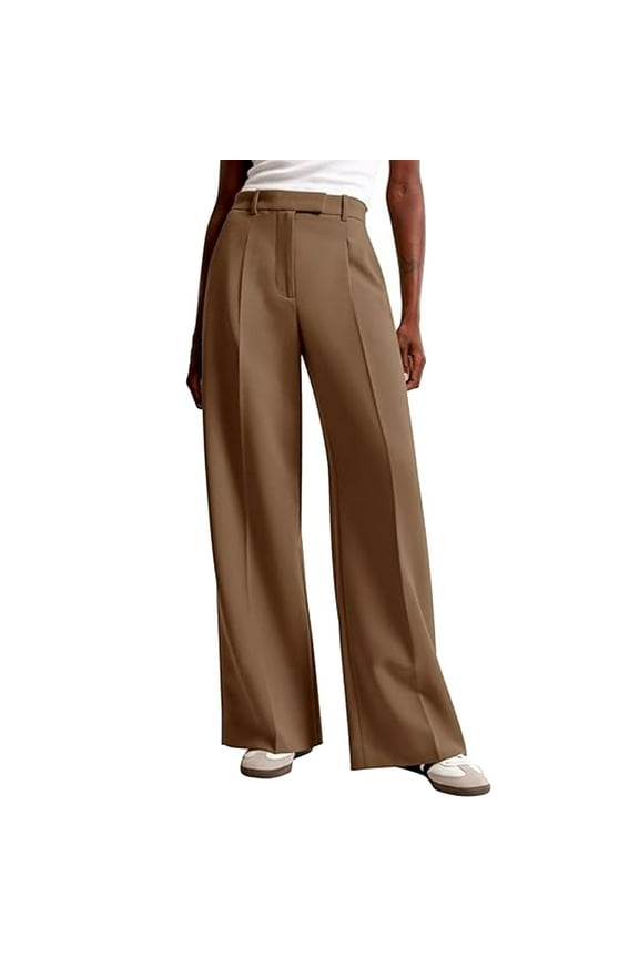 Women's Wide Leg Pants High Waisted Dress Work Pants Business Casual Pants with Pockets Beach Pants for Juniors Tan Sweatpants Women Women's Dress Pants for Work Business Casual Sweatpants