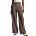 thumbnail image 1 of Hauaitttt Women's Wide Leg Pants High Waisted Dress Work Pants Business Casual Pants with Pockets Womens Business Casual Pants Loose Fitting Pants for Women Casual Plaid Casual Pants for Women Petite, 1 of 4