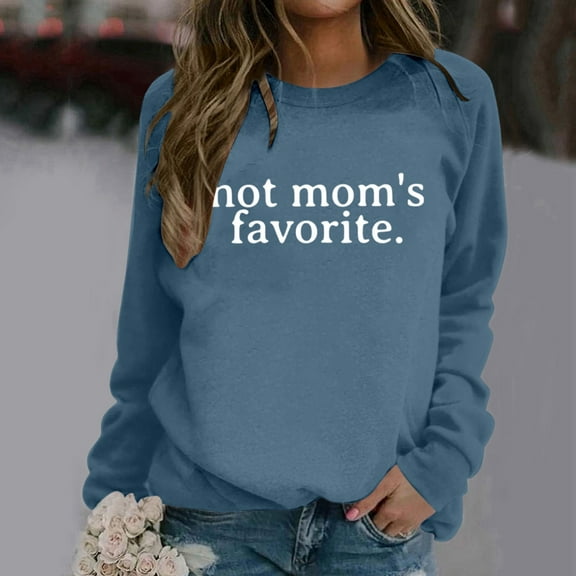 Hauaitttt Women's Winter Fashion Sweatshirt Festive Christmas Print Round Neck Top Fitted Zip up Sweatshirt Light Pullover Women Large Top Boys Sweatshirt Size 14 16 Kindness Sweatshirts for Women