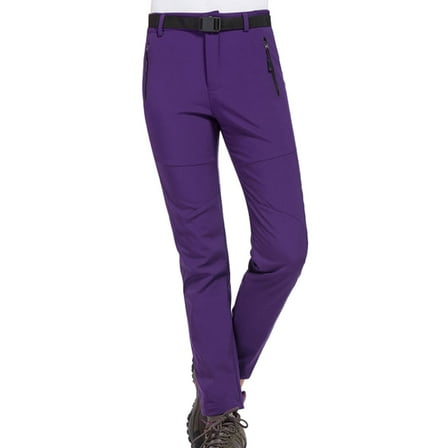 Hauaitttt Women‘sOutdoor Sports Pants Slim and Thick Autumn and Winter Large Size Windproof Soft Ski Mountaineering Pants Womens Snow Pants Long plus Size Base Layer Lined Thermals for Men Thermal