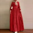 thumbnail image 1 of Hauaitttt Womens Abaya Long Sleeve Dress Prayer Clothes Casual Kaftan Teen Dresses for Girls 11-14 Women Dresses Head Wrap for Women with Silk Interior Suits for Women Party Wear Day of Fabric Dress, 1 of 5