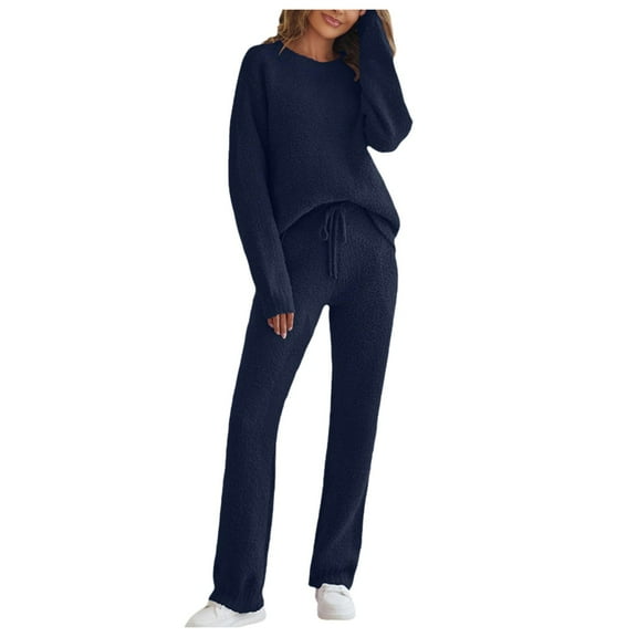 Hauaitttt Womens Casual Hooded Sweatshirt Two Piece Zipper Pocket Top Coat Loose Pants Pants Set Shorts Pajamas for Women Holiday Pajamas for Women Night Set Pajama Set Long Sleeve Pajama Shorts for