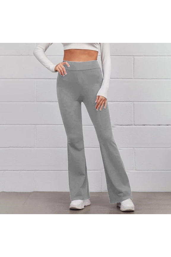 Womens Casual Summer Solid Elastic High Waist Slim Pants Yoga Sports Horn Casual Pants Running Sports Pants Womens Plaid Pants Casual Dress Pants for Women Tall Womens Flax Pants 90s Pants