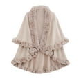 thumbnail image 1 of Hauaitttt Womens Collar Shawl Scarf Wrap Evening Cape for Winter Coat Owl Shawl Wraps for Women Wrap for Women Winter Beaded Scarf Shawl Coat Dress Fall Blanket Scarf Blanket Scarves Women Scarf, 1 of 6