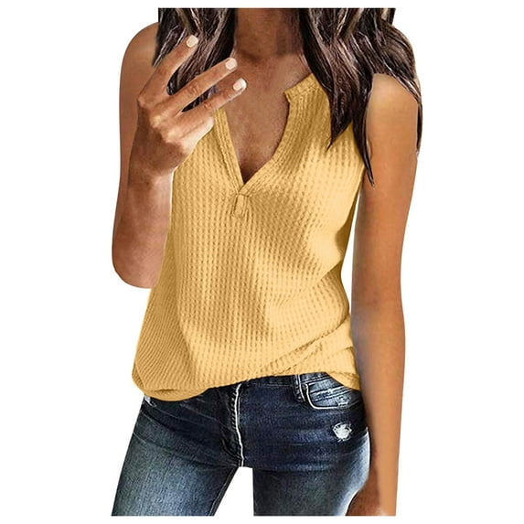 Hauaitttt Womens Fashion V Neck Shirts Sleeveless Solid Knit Loose Fitting Tee Tops Womens Long Sleeve Athletic Shirt Womens Tee Shirts Loose Fit Women Shirts Size Medium Layering Tee Long Sleeve
