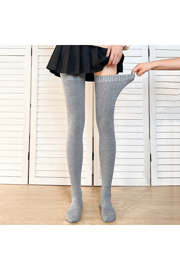 Womens High Socks Opaque Thigh High Stockings Thigts Hosiery Opaque Sheer to Waist Old School Stockings Tights Women Control Top plus Womens Tights Winter Lingerie Tights for Women Doll