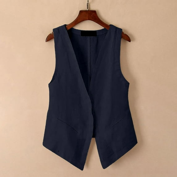 Hauaitttt Womens Linen Vest Tops Sleeveless Spring Summer Vest Coat Top 2x Shirts for Women Junior Top Spandex Top Athletic Women Tops Baggy Shirts Women Athletic Tops for Women Spaghetti Top Women